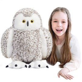 IKASA Lifelike Giant Owl Stuffed Animal Plush Toy,17 inches Large Big Size Cute Soft Toys,Huge Jumbo Plushy Oversized Plushie,Gifts for Kids Boys