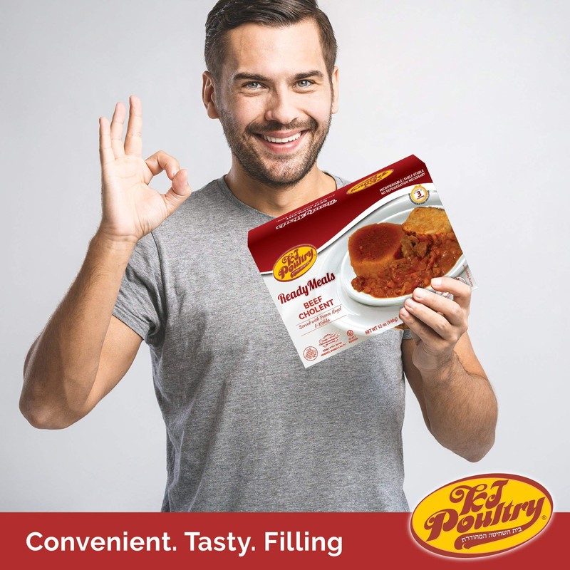 KJ Poultry Kosher Ready Meals - Beef Chulent & Kugel,