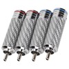 4Pcs RCA Sound Plug Chrome Plated Welding Phono RCA Male