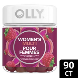 OLLY OLLY Women's Multi Gummy Supplement with no artificial flavours and colours Blissful Berry multivitamin to help support women's health 45 day supply 90 gummies