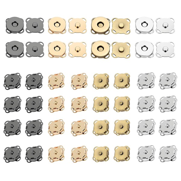 40 Sets Magnetic Snap Buttons, 14mm Plum Magnetic Snap Button,