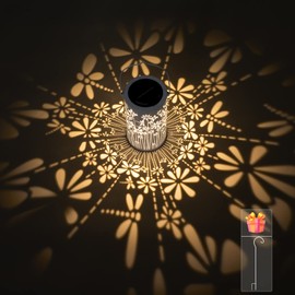 Freekite Freekite Solar Laterne fr Au?en, Metall Lampions Wetterfest fr Garten mit Hirtenhaken,Solarlampe fr Garten, Drau?en, Tisch, Gartendeko, Balkon, Camping, Hof, Weg , Geschenk