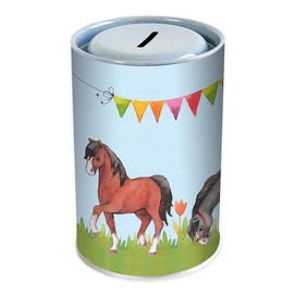 Horse Money Box I For Children I Money Box Tin with Horses for Girls I Great Gift Idea for Birthday, School and Other Occasions