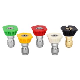 2000 PSI Pressure Washer Nozzles, Replacement for Greenworks Cleaning 5201502, Compatible with all Greenworks Pressure Washers, 1/4-Inch Quick Connect, Set of 5