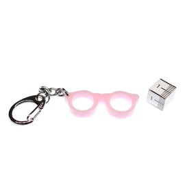 Woody Glasses Keychains Miniblings Charm Pendant Nerd Retro Pink