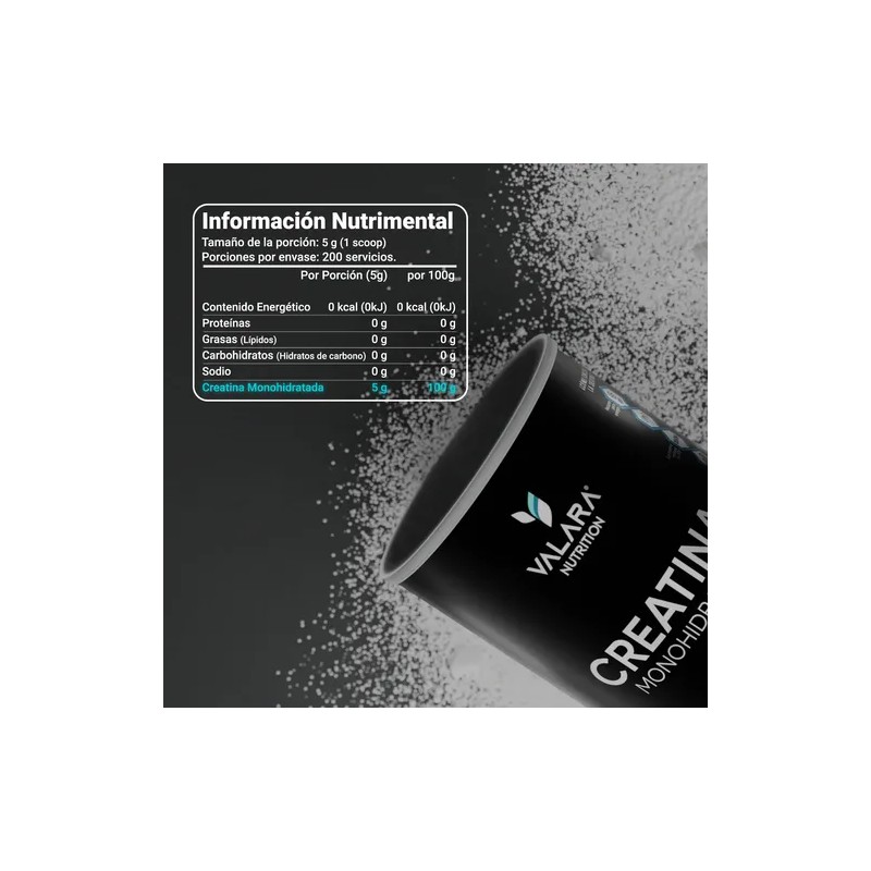 Creatina Monohidratada Micronizada De Alta Pureza 1kg Valara
