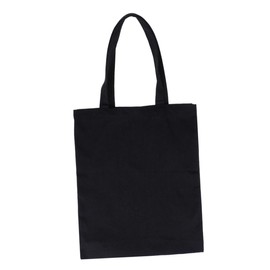 iplusmile Heavy Duty Black Canvas Tote Bag Reusable Cotton Shopping Handbag for DIY Crafts Capacity for Women Travel School and Daily Use