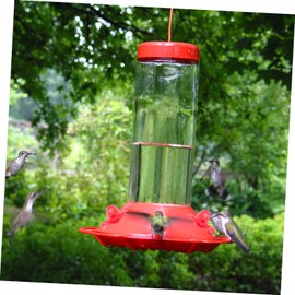 KONTONTY 12pcs Flower-Shaped Hummingbird Feeder Ports Feeding Parts for Birds Chic Outdoor Garden Decor Compatible Birds Like Canaries and Parrots