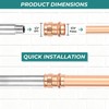Niikappu 5 Pack Copper Female Adapter Fittings, 1/2" FNPT x