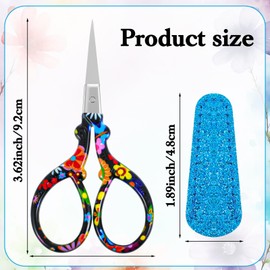 Sewing Scissors, Embroidery Scissors, Dressmaking Scissors, Small Scissors, Applique Scissors, Fabric Scissors, Small Thread Scissors, Small Sharp with Leather Case for Crafts, Crafts, DIY