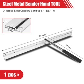 Alwalkee 24 Inch Sheet Metal Bender Hand Tool, Manual Brake Hemming Tool