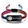 MAXZOOL Blood THINNER Sport Medical Alert Bracelet for Men Women