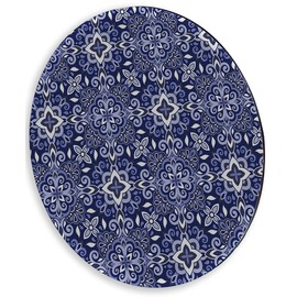 HASTA LA RAIZ | Tabla para quesos, botanas y carnes frias hecha a mano artesanalmente. Charola redonda portatil. Plato para servir. Línea Talaveras (Talavera)