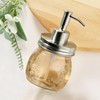 Amolliar 10 OZ Mason Jar Liquid Soap Dispenser, Stainless Steel