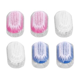 Healifty Pumice Stone 6 Pcs Toe Nail Cleaning Brush Natural Foot Pumice Stone for Feet and Hands Dead Skin Removal Foot Exfoliating Tool for Men and Women (Random Color)