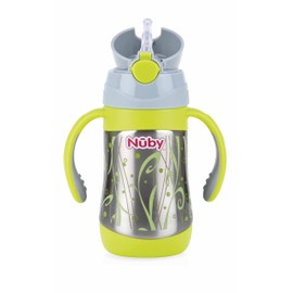 Nuby ID10279 Insulated Stainless Steel Cup with Straw 280 ml