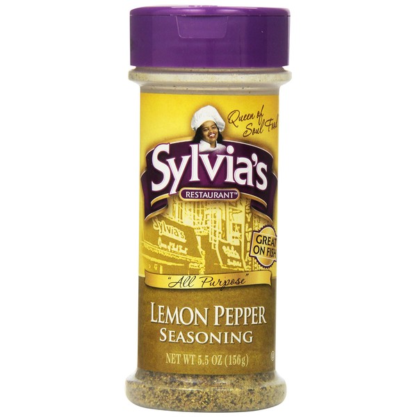 Sylvia's Lemon Pepper Seasoning, 5.5 Ounce Containers (Pack of 12)
