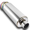 Q1-TECH, Universal 2.5" Inlet 4" Outlet Burnt Exhaust Tip Muffler