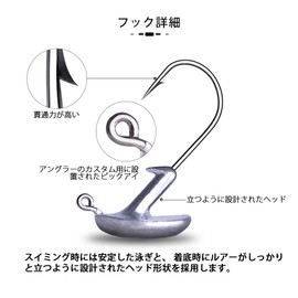 Goture Jig Head Set Fishing Hook Lure Fishing Gear with Case 0.4 oz (10 g) 35 Pcs