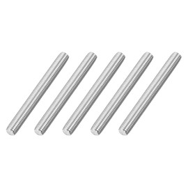 sourcing map M8x75mm Fully All Threaded Rod, 5Pcs 316 Stainless Steel Long Threaded Screw 1.25mm Thread Pitch Right Hand Threads for Furniture Mounting Assembly Fastening