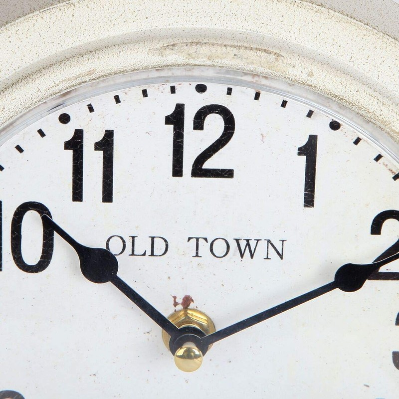 Lily's Home Antique Inspired Farmhouse Desk Or Mantel Clock, Battery