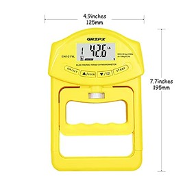 Dinamómetro de mano digital para medición de fuerza de agarre, captura automática, potencia de agarre electrónico de mano de 185 libras/90 kg