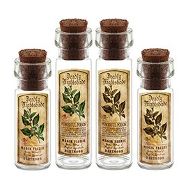 MyTinyWorld Dolls House Apothecary Goldenseal Herb Long Sepia Label And Bottle