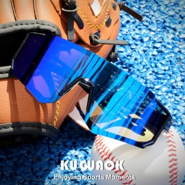 KUGUAOK Polarized Youth Baseball Sunglasses Kids Softball Cycling UV400 Protection Sun Glasses Boys Girls Goggles