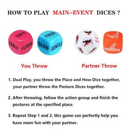 Funny Date Night Dice for Couples Valentine's Day Gift for Women Men Decider Dice Couple Game Dice for Girlfriend Boyfriend Wedding Anniversary Christmas Birthday Gifts LD-8-45