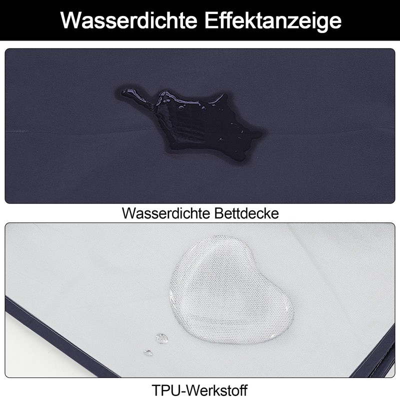 Waterproof Bedspread, Breathable Bed Sheet, Brushed Microfibre + TPU Double