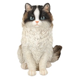 Figuren Shop GmbH Persian Cat Garden Ornament - Realistic HotAnt Cat Figurine, 23.5 cm Height, Weatherproof & Hand Painted