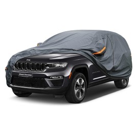 GUNHYI Premium Car Cover Custom Fit Jeep Grand Cherokee (2010-2025), 16 Layers Heavy Duty Car Cover Waterproof All Weather with Zipper Door for Sun Rain Snow Dust Uv Protection