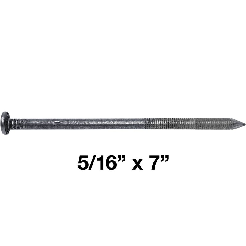 5/16" x 7" Ring Shank Spike Nails - ~50 Nail
