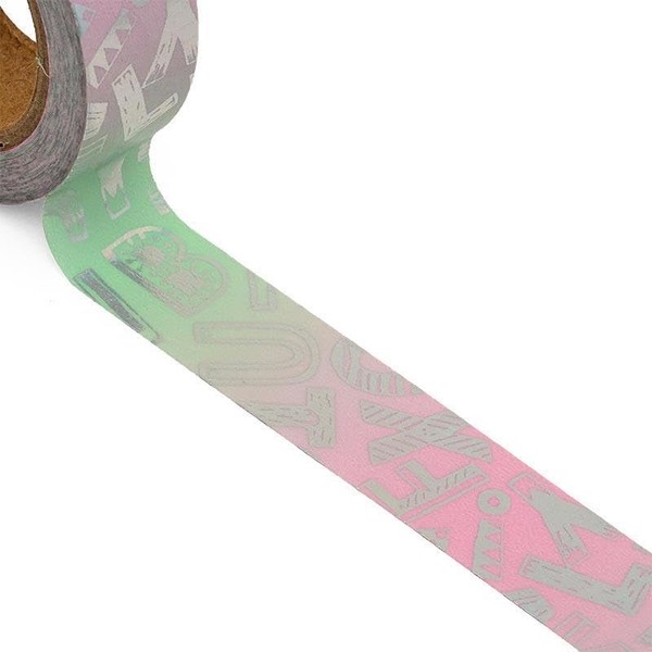 9/16" X 10 Yards Pastel Letters Washi Tape