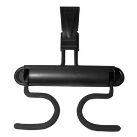 Green IT Double Tool Hooks - Metal Wall Mount for Rack System - Compatible with Rail Systems - Black