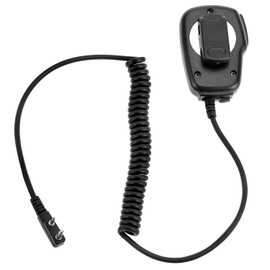 QWORK Handheld Speaker Mic for Two Way Radio, 2 Pack Shoulder Speaker Mic of Walkie Talkies with 2-Pin K-Type Connector