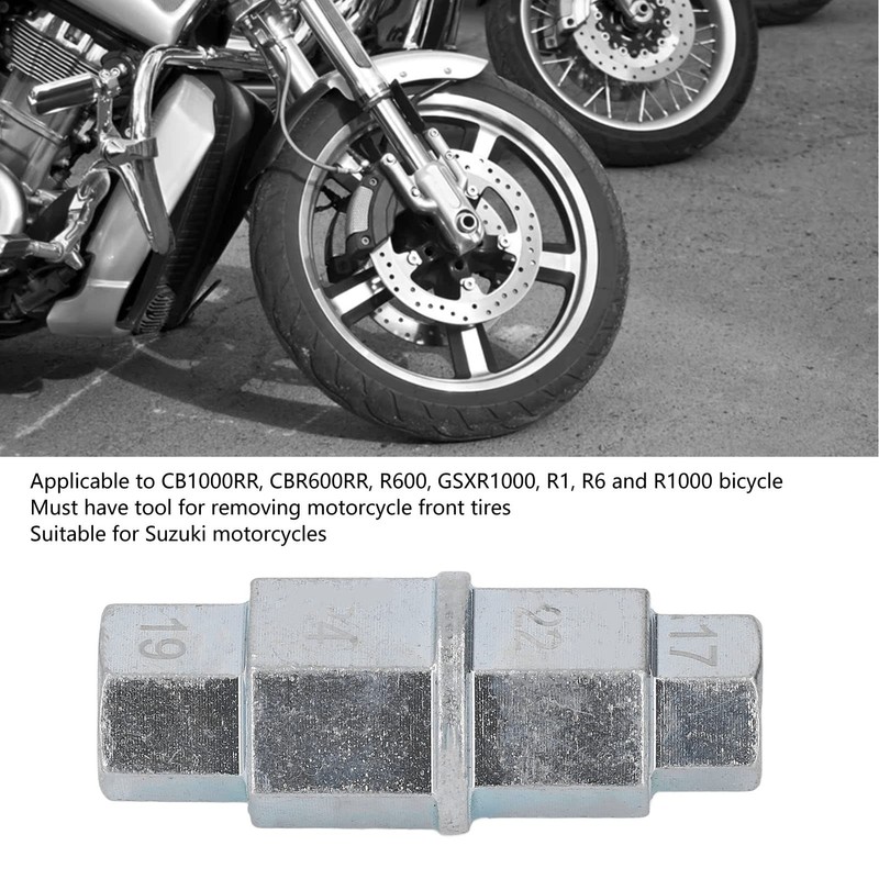 Front Wheel Spindle Wrench, Hexagonal Shaft Tool 17/19/22/24 Mm, Motorcycle