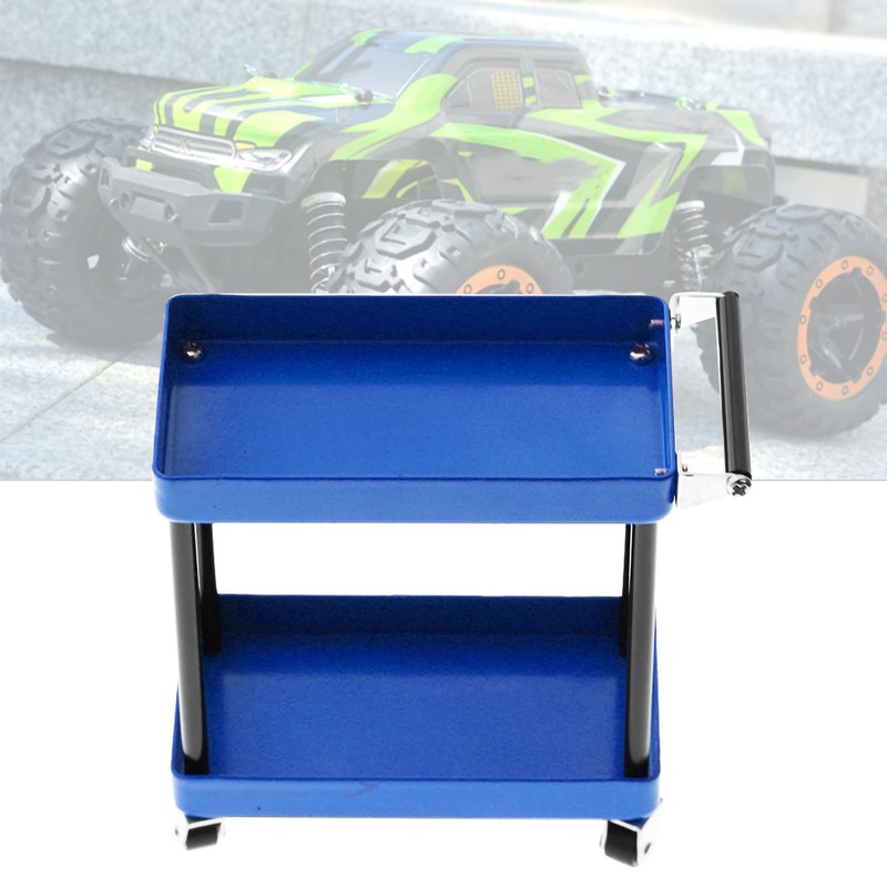 Mini 2‑Tier Tools Storage Trolley Mobile Workshop Garage Repair RC