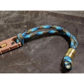 ZandCMetalworks Medium Brass Lanyard Bead With One Groove and a Free Paracord Lanyard
