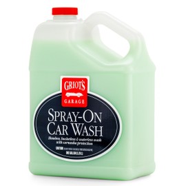 Griot's Garage Spray-On Car Wash for Vehicle Cleaning and Detailing, Rinseless and Waterless, No Hose and Bucket Needed, With Carnauba Wax Protection, 11066, One Gallon