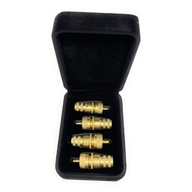 DIRECT IGNITER 4 Adjustable Brass Tire Deflators 6-30 PSI (Set of 4) Instructions and Case (4x4 Offroad Dunes Sand Jeep)