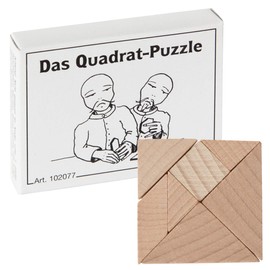 Bartl 102077 Mini Wooden Puzzle The Square Puzzle Made of 7 Small Wooden Pieces