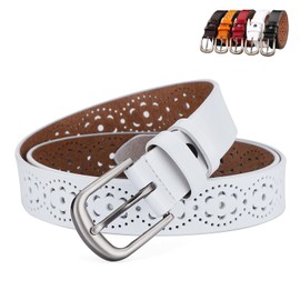 Spolife Women's Leather Belt (White)