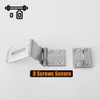 JQK Door Hasp Latch 90 Degree, Stainless Steel Safety Angle