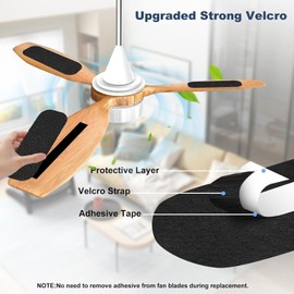 KAYYIPEX Activated Carbon Fiber Filter Pads, Ceiling Fan Blade Filters, 5-Pack