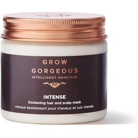 Grow Gorgeous Intense Thickening Hair and Scalp Mask, 200ml - With Hyaluronic Acid and Shea Butter for Fuller and Healthier Hair - Vegan
