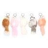5pcs Handicraft Fluffy Animal Keychain Portable Cute Key Ring Car