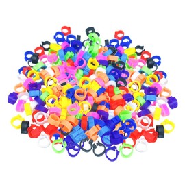 Gativs Pigeon Foot Rings for Parrots 300 Pieces Quail Rings Poultry Foot Rings Chicken Leg Rings Poultry Band Pigeon Rings Chicken Rings Pigeons Foot Rings Clip 8 mm Foot Clip Rings Colour Mix