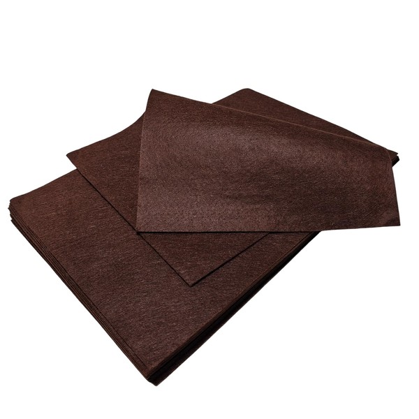 Jtnohx Dark Brown Felt Sheets, Colour Felt Fabric for Crafts,