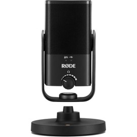 Rode NT-USB Mini USB Microphone Bundle with Headphones + Microphone Arm + Mic Pop Filter + Cleaning Cloth (5 Items)